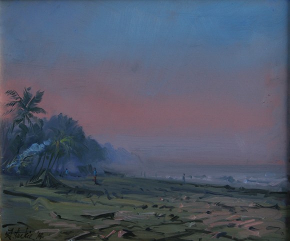 Morning Mist and Smoke on the Malabar Coast