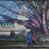 Walking in the Mysore Palace Gardens