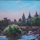 The River and Cenotaphs at Orchha
