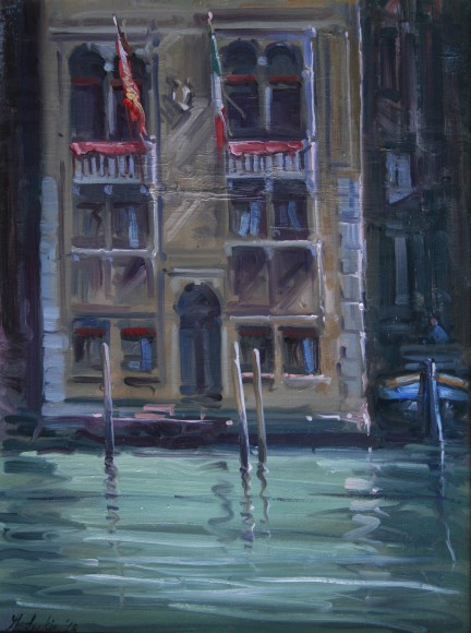 Flags out on the Grand Canal