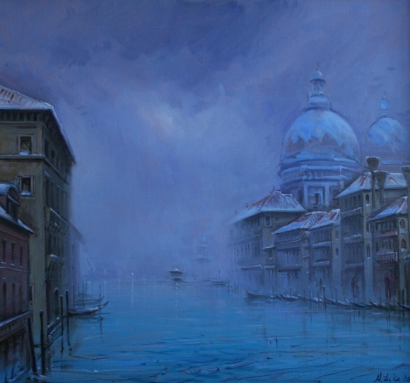 Grand Canal, Fog and Snow