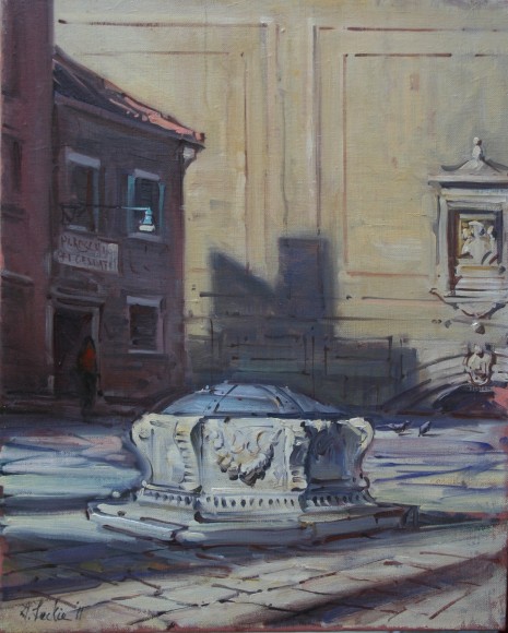 Campo S. Agnese wellhead with Gesuati Church