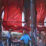 Slicing fish at the Rialto