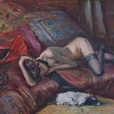 Laura and Perdita; oil on canvas; 50x60