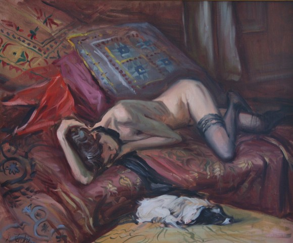 Laura and Perdita; oil on canvas; 50x60
