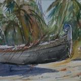 Beached Fishing Boat, South India