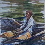 Boatman, Backwaters, Kerala 