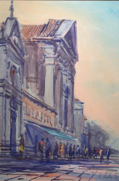 The Zattere and Gesuati Church; 35x25cm