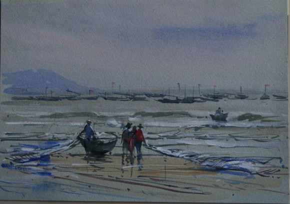 Fishermen, Danang, Vietnam
